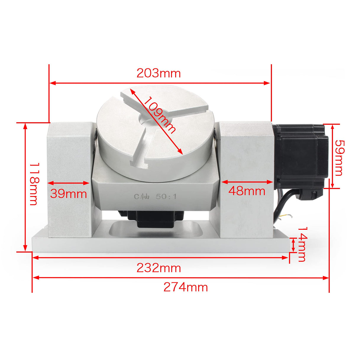 CNCTOPBAOS CNC 5th Axis 4th Rotary Indexer Table,Rotational A C Axis Dividing Head 5.5N.m,Dual Support Harmonic Gearbox Reducing Ratio 50:1+Nema23 Motor for CNC Router Engraver Lathe Milling Machine CNCTOPBAOS