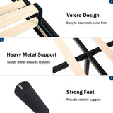 GalnFu King Size Bed Frame with Button Tufted Headboard, Upholstered Platform Bed Frame with UnderBed Storage, Wooden Slats Supports, Noise Free, No Box Spring Needed, Easy Assembly, Black GalnFu