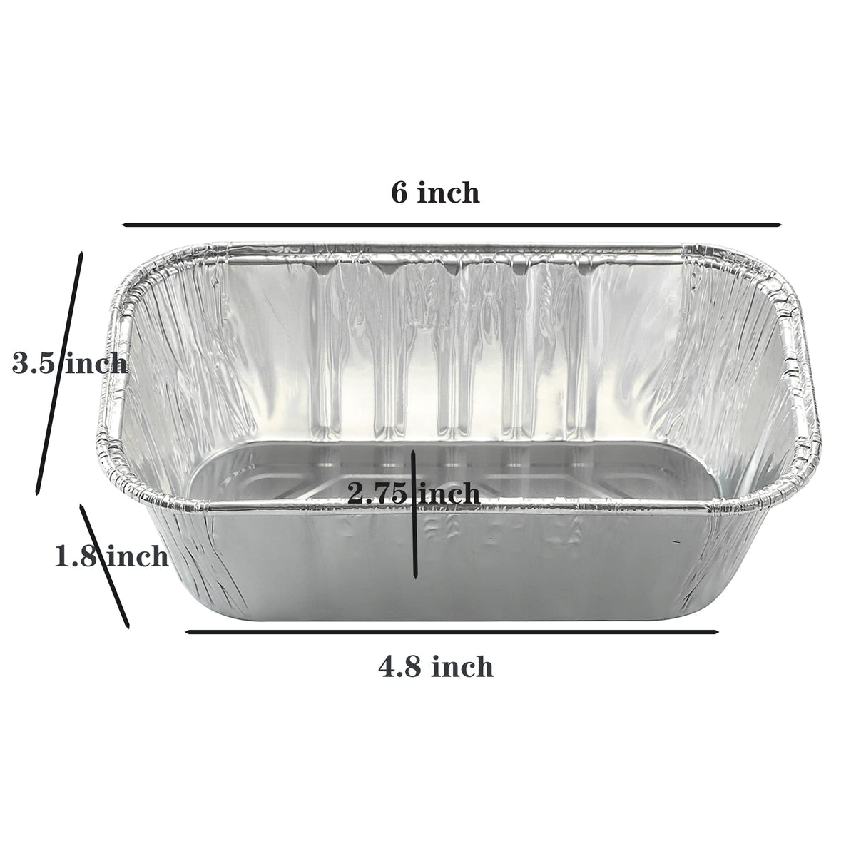 Waytiffer (50 Pack) 1Lb mini Loaf Pans Heavy Duty Disposable Aluminum Foil Bread Tins Standard Size 6" X 3.5" X 2.5" Oven Safe Sturdy Small Bread Tin Pans 1 Pound Loaf Pans Waytiffer
