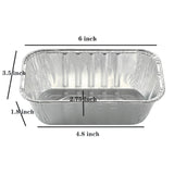 Waytiffer (50 Pack) 1Lb mini Loaf Pans Heavy Duty Disposable Aluminum Foil Bread Tins Standard Size 6" X 3.5" X 2.5" Oven Safe Sturdy Small Bread Tin Pans 1 Pound Loaf Pans Waytiffer