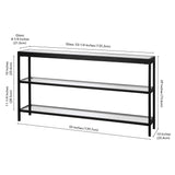 Henn&Hart 55" Wide Rectangular Console Table in Blackened Bronze, Entryway Table, Accent Table for Living Room, Hallway Henn&Hart