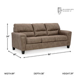 Signature Design by Ashley Navi Modern Queen Sofa Sleeper with Removable Cushions, Dark Brown Signature Design by Ashley