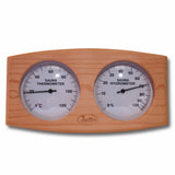 Saffro Sauna Thermometer and Hygrometer, Beautiful Sauna Accessories with Red Cedar for a Great Looking Sauna Room - Temperature and Humidity Indoor Measurement for Your Home Sauna Saffro