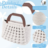 BEUNITONE DIY Macrame Shell Bag Kit for Beginners Purse Making Kit for Women DIY Handmade Beach Bag DIY Kit for Starter Macrame Tote Bag Kit with D Shaped Bag Handles with Step-by-Step Instructions BEUNITONE