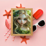 PUAGEMTI 5D Diamond Painting Kits The Young and Beautiful Fairy Diamond Art Kits for Adults DIY Fairy Round Full Drill Paintings with Diamonds Gem Art for Adults Home Wall Decor 12x16 inch PUAGEMTI