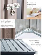 AECOJOY 5' x 3' Outdoor Storage Shed, Small Metal Shed (16.6 Sq.Ft Land) with Design of Lockable Door, Utility and Tool Storage for Garden, Backyard, Patio, Outside use. AECOJOY