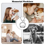 Pet Fur Memorial Necklace Pet Dog Ashes Keepsake Pet Urn Pendant Memorial Jewelry Necklace Transparent Glass Circle Stainless Steel Chain Cat Hair Memorial Gifts, Heart Necklace for Dried Flowers HINGTAI