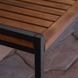 Christopher Knight Home Noel Outdoor Industrial Acacia Wood and Iron Bench, Teak Finish/Black Metal Christopher Knight Home