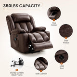 COOSLEEP Power Lift Recliner Chair for Elderly with Massage and Heat, Breathable Leather Recliner Chair for Adults, 2 Cup Holders, USB Ports, Electric Support of Metal,Remote, Xmas Gift(Borwn) COOSLEEP HOME