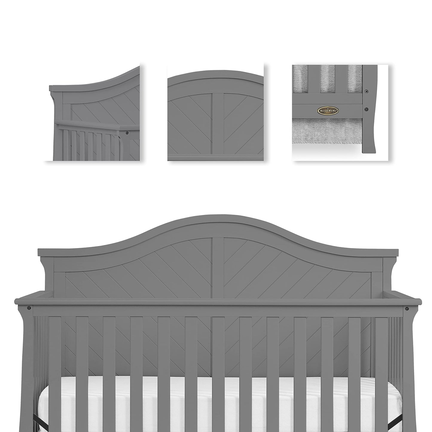 Dream On Me Kaylin 5-in-1 Convertible Crib in Greenguard Gold Certified - WoodArtSupply