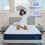 DINBooonLUX Queen Mattress,12 Inch Memory Foam Hybrid Mattress in a Box, Motion Isolation Individually Pocke Coils Mattress,Pressure Relief,Back Pain Relief,Breathable,Medium Firm Non-Fiberglass DINBooonLUX