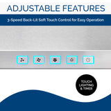 Broan-NuTone BWP2304SS 30-inch Wall-Mount Convertible Chimney-Style Pyramidal Range Hood with 3-Speed Exhaust Fan and Light, Stainless Steel Broan-NuTone