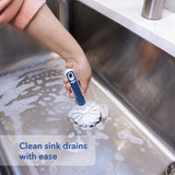 Unger Sink & Dish Scrub Brush – Kitchen Scrub Brush, Dish Washing Scrubber, Small Cleaning Brush, Kitchen Cleaning Supplies, Non-Scratch Bristles, Glassware, Pots, Pans, Tumblers, Drains & Disposals UNGER