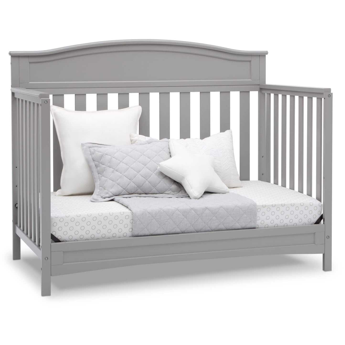 Delta Children Emery 4-in-1 Convertible Baby Crib, Pack of 1, Grey - WoodArtSupply