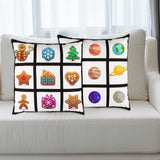 Sublimation Blanks Panel Pillow Case DIY Polyester Cushion Cover 17.7 x 17.7 Inch for Sublimation Printing Sofa Couch No Pillow Insert (6) Patelai