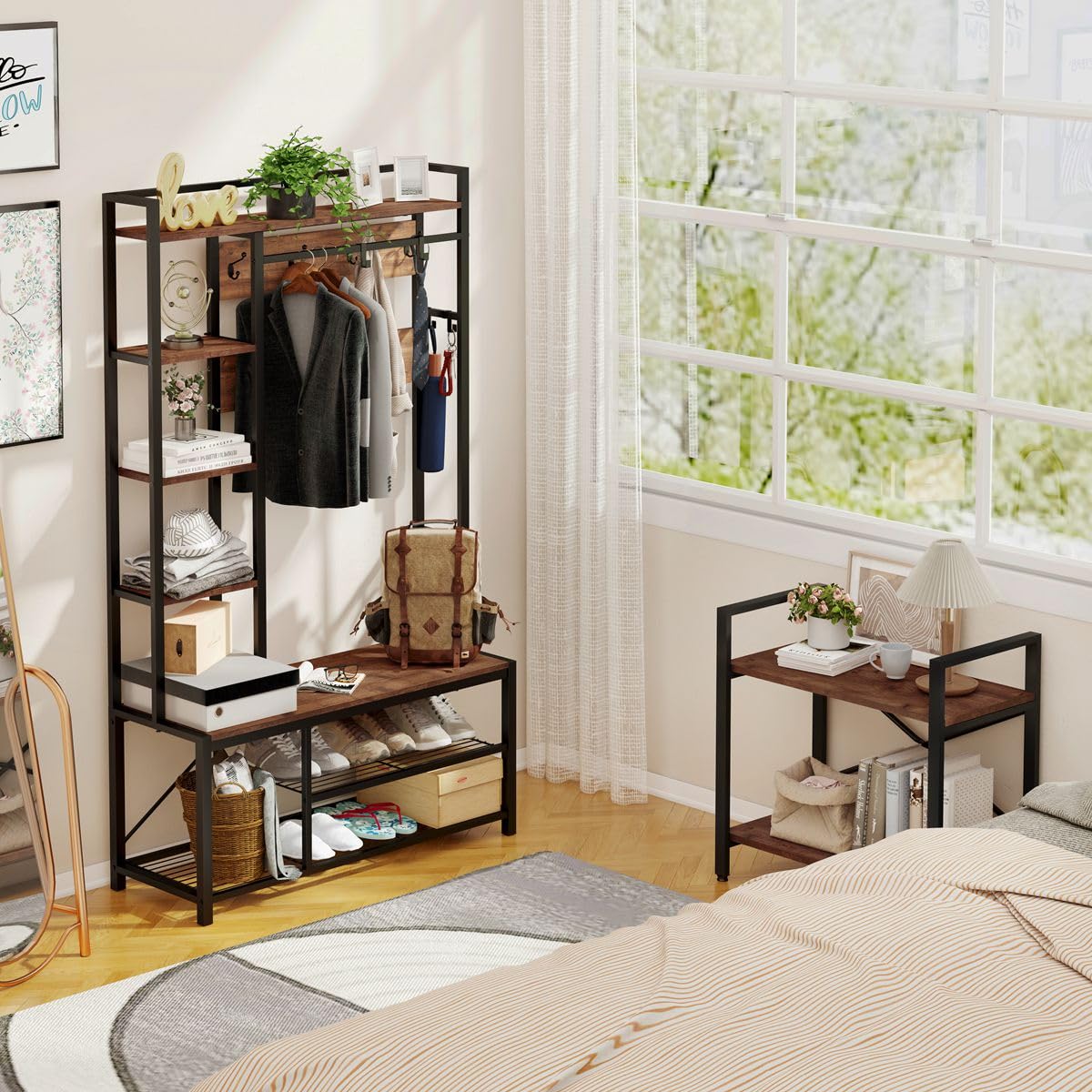 Hall Tree with Shoe Storage