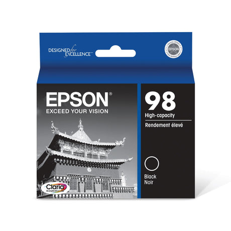EPSON 98 Claria Hi-Definition Ink High Capacity Black Cartridge (T098120) Works with Artisan-700, 710, 725, 730, 800, 810, 835, 837 Epson