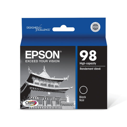 EPSON 98 Claria Hi-Definition Ink High Capacity Black Cartridge (T098120) Works with Artisan-700, 710, 725, 730, 800, 810, 835, 837