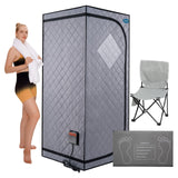KUNSANA Full Size Portable Far Infrared Sauna Tent,Personal Home Sauna Spa with Heating Foot Pad and Portable Chair KUNSANA