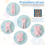 RVEFOT 6 Pcs Fur Pipe Cleaners Craft Kit with Decorative Accessories and Video Tutorials, Pipe Cleaners Kit for Beginners, Bear Animal Kit for Craft, Kids Art Craft DIY Creative Decoration RVEFOT