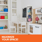 Vertical Ball Storage Rack, Wall-Mounted Garage Sports Equipment Organizer, Soccer Ball, Volley Ball, Football, and Basketball Holder, Space-Saving Vertical Ball Rack for Garage, Gym, or Playroom Modern Innovations