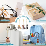 Junkin 12 Pcs Cross Diamond Painting Keychains 5d Double-Sided Painting Keychains Christmas Religious Thanksgiving Diamond Kits DIY Key Ring Pendant for Beginners Adults Crafts Ornament(Puppy) Junkin