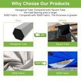 10x20ft Patio Easy Setup Pop Up Canopy Commercial Heavy Duty, Canopy Tent for Outdoor Events Instant Portable Shelter, 1 Roller Bag, 6 Sandbags, 10 Stakes, 6 Ropes, 5 Spare Screws, Gray DOVELF