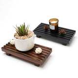 Small Kitchen Sink Soap Tray for Counter Dish Soap Dispenser Wooden Risers Stand for Bathroom Decor Farmhouse Wood Pedestal Kitchen Accessories Countertop Vanity Counter Decorative Tray Renawe