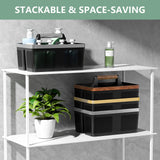 BYUNER Black Shower Caddy Portable: Plastic Bathroom Caddy Organizer with Handle and Holes, Cleaning Caddy, Hard Shower Basket Storage Tote for Toiletry, College Dorm Room Essentials for Men BYUNER