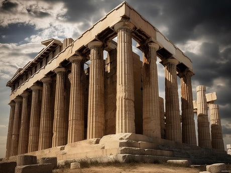 HMDIIMGE DIY 5D Diamond Art Kits Painting Kits for Adults Acropolis of Athens Parthenon Temple Ancient Column Stone Pillar Greek Trip Decor 30x40cm HMDIIMGE