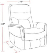 Parker Living Gemini - Truffle Manual Swivel Glider Recliner Parker Living