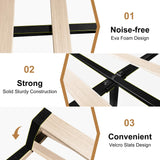 Queen Bed Frame, Soft Teddy Fleece Upholstered Platform Bedframe with Thickened Rounded Corners Headboard Footboard, Modern Curved Shaped Cloud Bed Frame with LED Lights, No Box Spring Needed, Pink SIBEDS