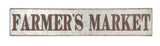 Deco 79 59449 Distressed Iron Farmer's Market Wall Sign, 7" x 36", Brown/Gray Deco 79