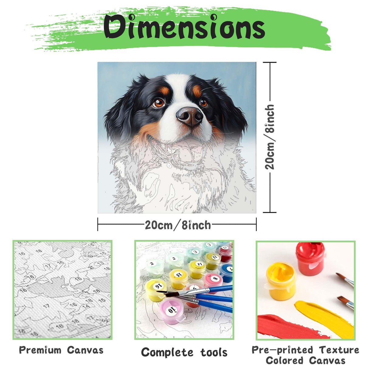 Ginfonr Framed Paint by Numbers Kit for Adults, Christmas Acrylic Paint by Numbers on Canvas, Santa Oil Painting with Brushes, Adults Paint-by-Number Kits for Home Wall Decor (4PCS 8x8inch) Ginfonr