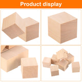 MECCANIXITY 8Pcs Basswood Carving Block, 1.5"x1.5"x1.5" Square Wooden Dowels Blocks for DIY, Arts Decoration, Crafts Whittling, Hand Carved MECCANIXITY