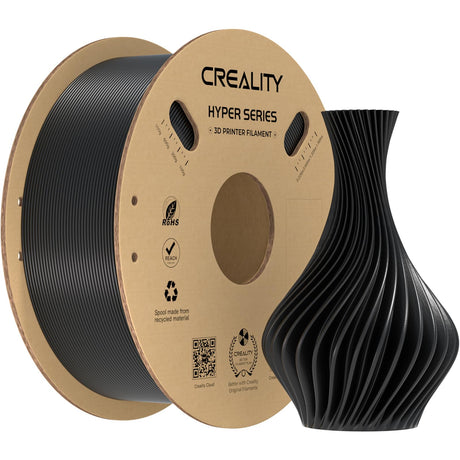 Creality PLA Filament 1.75mm for K1 Max, 3D Printer Filament PLA Designed for High Speed 30-600mm/s, 1kg(2.2lbs)/Spool Hyper PLA Filament, Dimensional Accuracy ± 0.03 mm, Fits for 3D Printers (Black) Creality