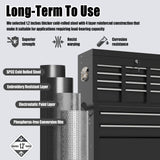 Wanmwill Tool Chest, 8-Drawer Rolling Tool Storage Cabinet with 2 in 1 Detachable Top Tool Box, Liner, Lockable Wheels, Side Hooks, Locking Mechanism, Metal Tool Cart for Garage (Black) Wanmwill