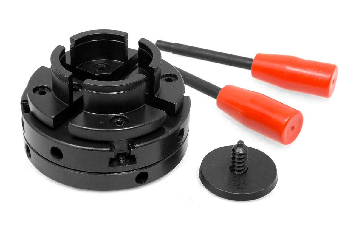 WEN LA3421 3.2-Amp 8-Inch by 13-Inch Variable Speed Mini Benchtop Wood Lathe, Black & WEN LA4444 4-Inch 4-Jaw Self-Centering Chuck Set with 1-Inch x 8TPI Thread WEN