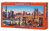 CASTORLAND 4000 Piece Jigsaw Puzzles, Good Evening New York, Puzzle of NYC, Puzzles of The USA, City Skyline Puzzle, New York Harbor and Bridge Puzzle, Castorland C-400256-2 Castorland