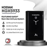 Kodiak Home Gun Safe for Rifles & Pistols | KBX5933 by Rhino Metals with New SafeX Security System | 46 Long Guns & 6 Pistol Pockets | 40 Minute Fire Protection | 395lbs Kodiak