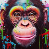 Bimkole 5D Diamond Painting Cute Monkey, Full Drill Animal Art Oil Painting DIY Rhinestone Embroidery Set Paint with Diamonds Art by Number Kits Cross Stitch Home Wall Craft Decoration (12x12inch) Bimkole