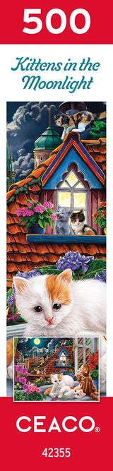 Ceaco - Harmony - Image World - Kittens in The Moonlight - 500 Piece Jigsaw Puzzle Ceaco