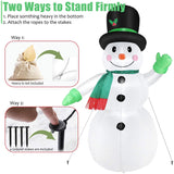 7 FT Christmas Inflatables Snowman Outdoor Yard Decorations, Christmas Blow up Snow Man with LED Lights & Black Hat, Winter Outside Decor for Holiday Party Patio Garden Lawn, Xmas New Year Kids Gifts Thanger