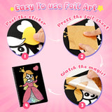 3 otters Foil Art Fun, Princess Arts and Crafts for Kids DIY Creative Travel Toy Birthday Gifts for Girls 4 5 6 7 8 3 otters