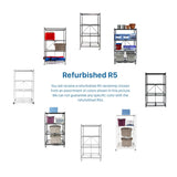 Origami R5 Series Foldable 4-Tier Steel Storage Rack, Pewter – Heavy-Duty Metal Shelving Unit w/Removable Wheels for Laundry Room or Garage – Rolling Organizer for Home, Office & Warehouse Origami