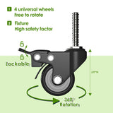 Aobabo 73''H Garage Storage Cabinet with Wheels,Steel Cabinets with 2 Doors and 4 Adjustable Shelves for Home Office,Assembly Required,Black Aobabo