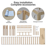 14 Inch Bamboo Bed Frame – Solid Wood Platform Bed Frame, Strong and Stable, with Non-Slip Slats for Support, No Box Spring Needed, Easy to Assemble, Noise-Free (Natural with Headboard, Twin) BambooSync