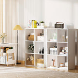 COMHOMA 6 Wood Cube Storage Organizer with Open Back and Removable Back Panels, 11In White Cube Storage Bookshelf, Cubicle Shelf Bookcase for Home Office Bedroom Living Room, Vertical or Horizontal COMHOMA