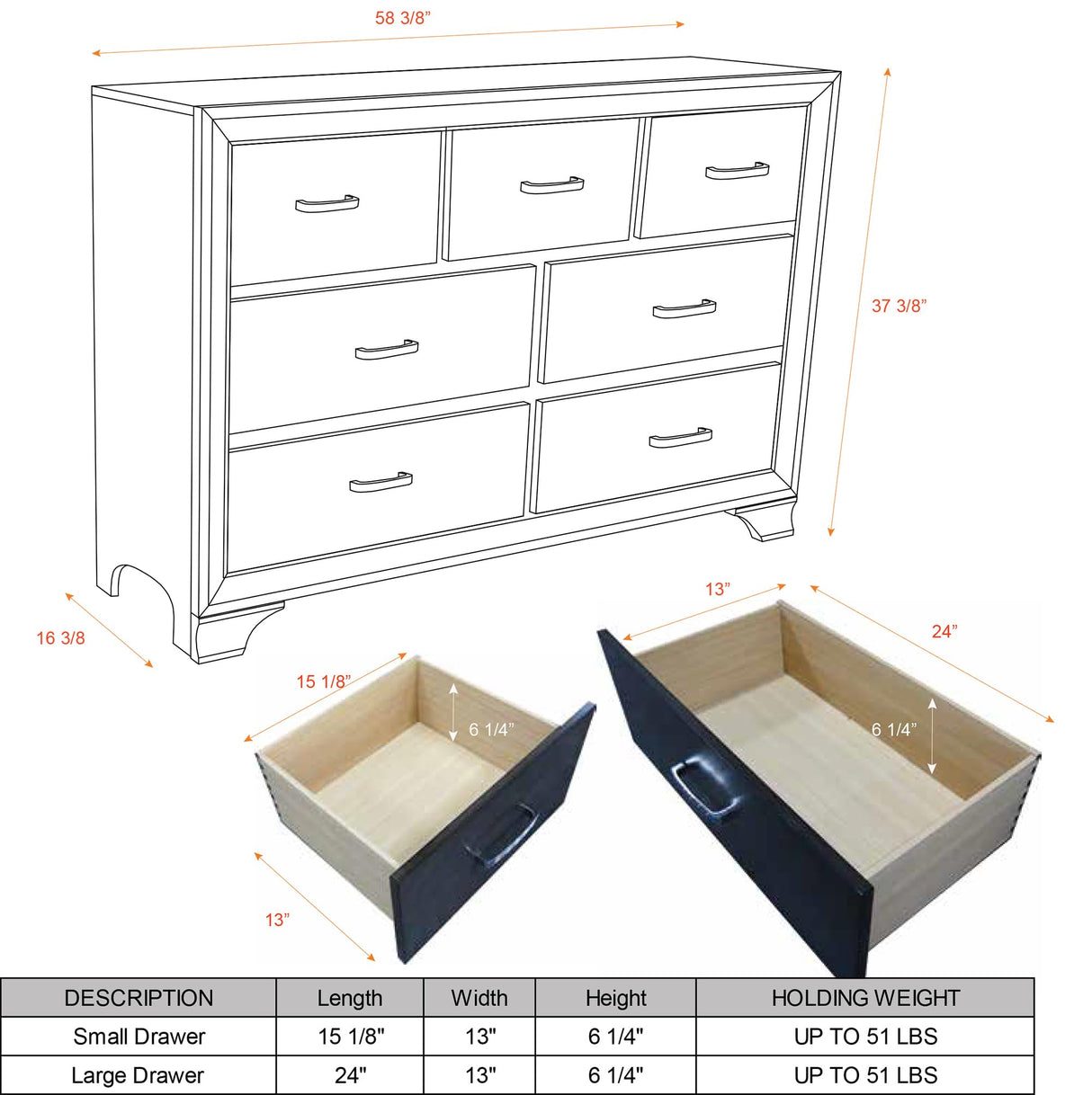 Kings Brand Furniture – 6-Piece Gray Wood with Faux Leather Headboard King Bedroom Set. Bed, Dresser, Mirror, Chest, 2 Night Stands Kings Brand Furniture