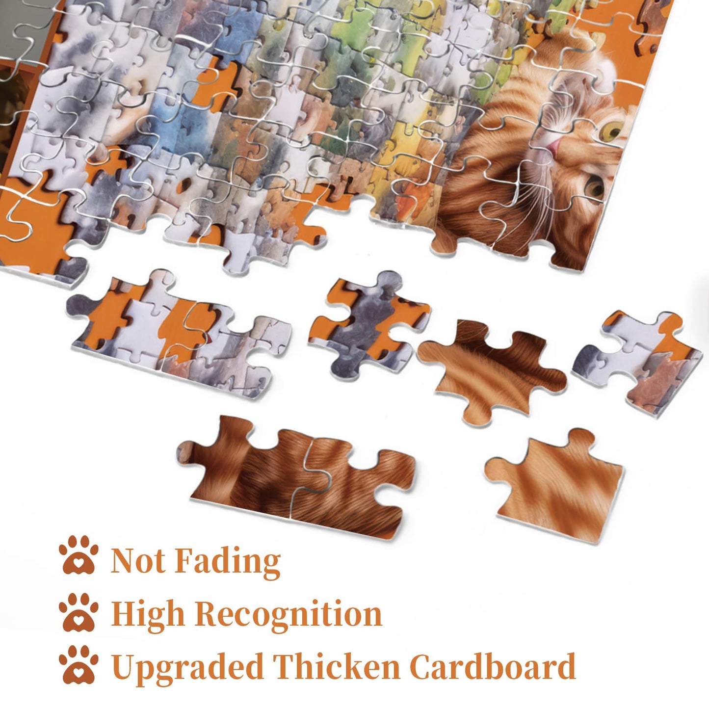 Cat Puzzles for Adults 1000 Piece, Kitten Kitty Funny Jigsaw Puzzle, Puzzle on Puzzles Difficult Jigsaw Puzzle for Cat Lovers - When Fluffy Strikes